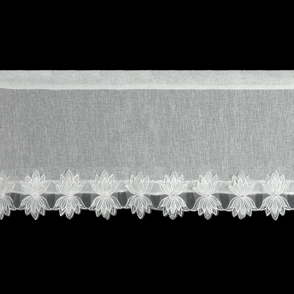KRÁTKA ZÁCLONA NA PÁSKE SOPHIA 150X30 CM BIELA