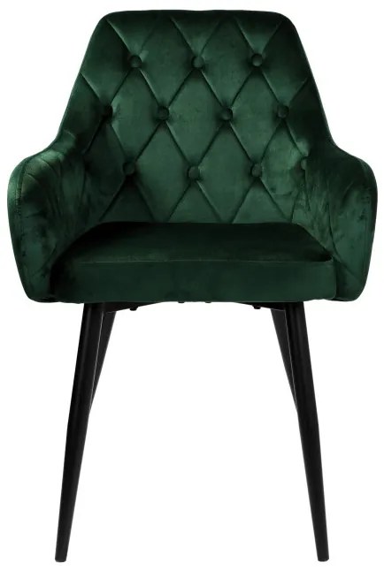 Jedálenská stolička ATLANTA zamatová, tmavozelená
