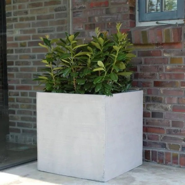 Kvetináč BLOCK, sklolaminát, 60x60x60 cm, betón design