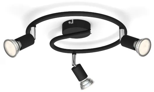 Philips - Bodové svietidlo LIMBALI 3xGU10/50W/230V čierna