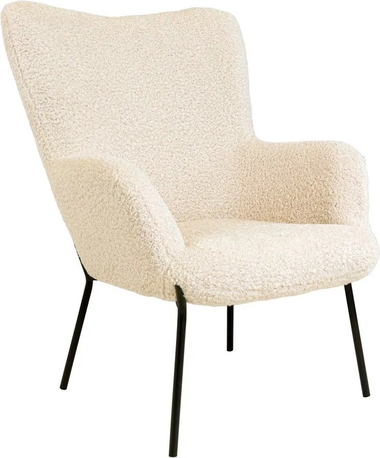 Krémovobiele kreslo z umelej kožušiny Glasgow – Bonami Essentials