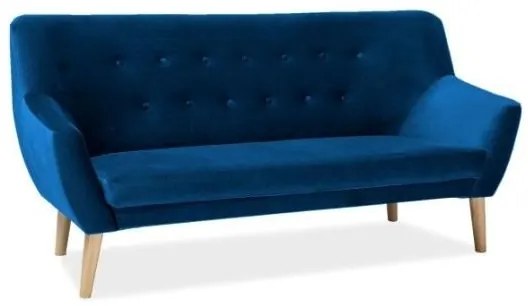 Sedacia súprava Nordic III Velvet, modrá / prírodné drevo