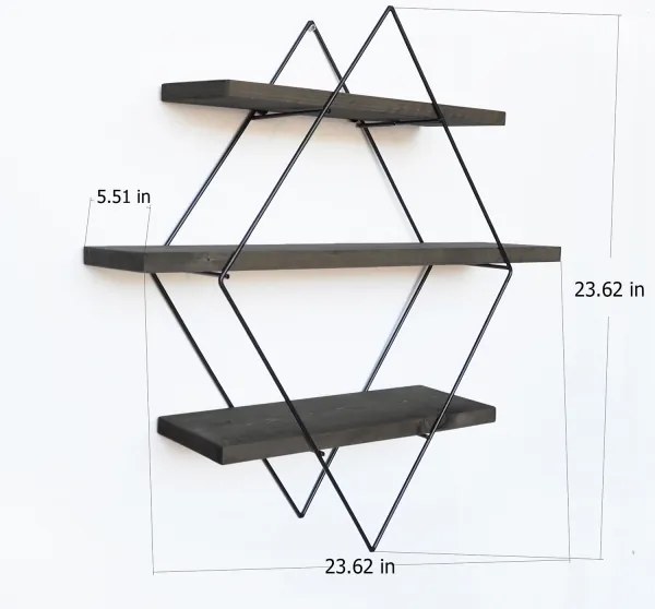 Nástenná polica 60x60 cm smrek