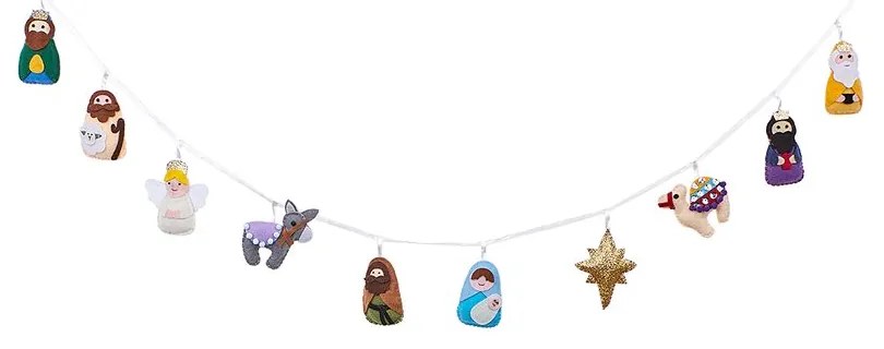 X-MAS Girlanda plstený betlehem 120 cm