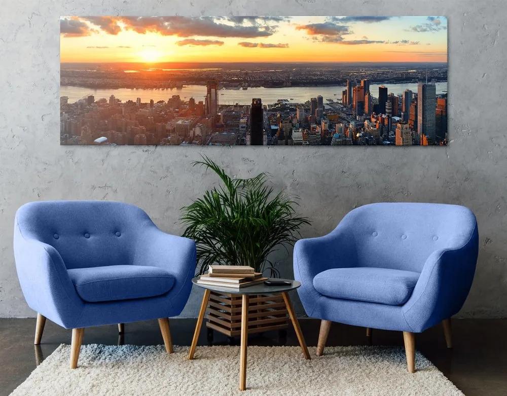 Obraz nádherná panoráma mesta New York - 150x50
