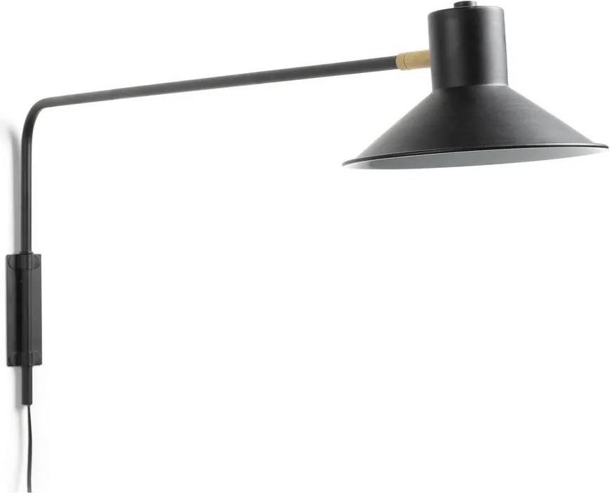 Čierne nástenné svietidlo ø 20 cm Aria – Kave Home