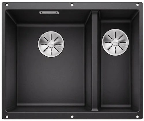 Blanco Subline 340/160-U, silgranitový drez pod pracovnú dosku 555x460x190 mm, drez vľavo, 1,5-komorový, antracitová, BLA-523548