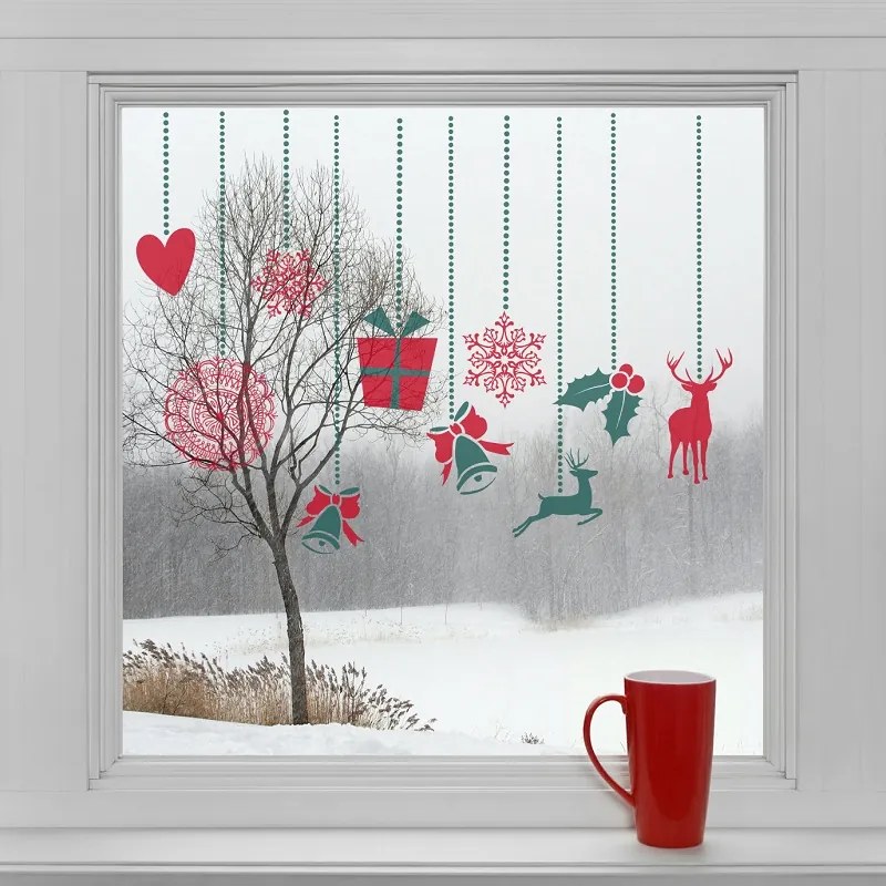 Housedecor Vianočné dekorácie na okno - ozdoby