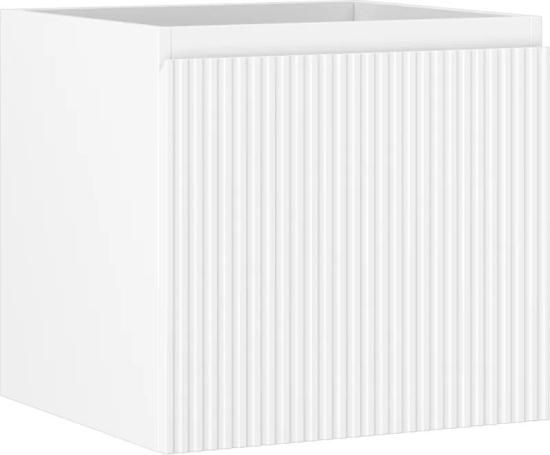 Mexen Rivel, kúpeľňová skrinka 50 cm, 1 zásuvka, drážkovaná, biela matná, 91A20-05047-1-BF01
