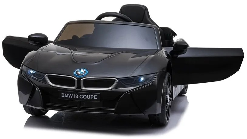 LEAN CARS ELEKTRICKÉ AUTÍČKO BMW i8 - NELAKOVANÉ - ČIERNE - 2x45W MOTOR - 1x12V4,5Ah - BATÉRIA - 2022