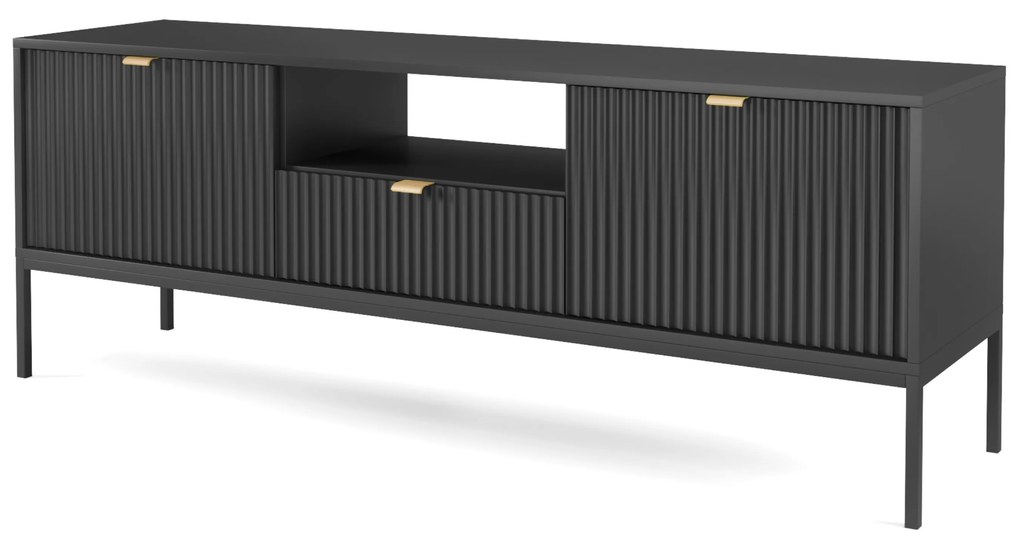 PROXIMA.store - Dizajnový televízny stolík - NOVA FARBA: čierna, FARBA NÔH: čierna