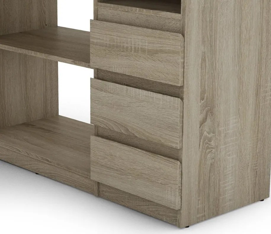 Rohový písací stôl Carlos, dub sonoma