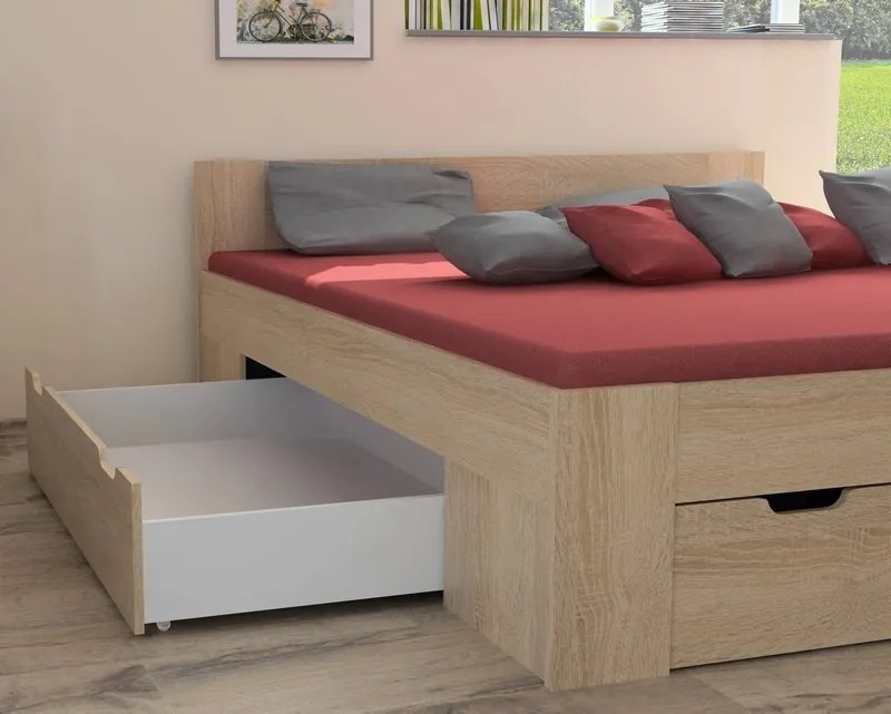 Posteľ Astral 180x200 cm, dub sonoma