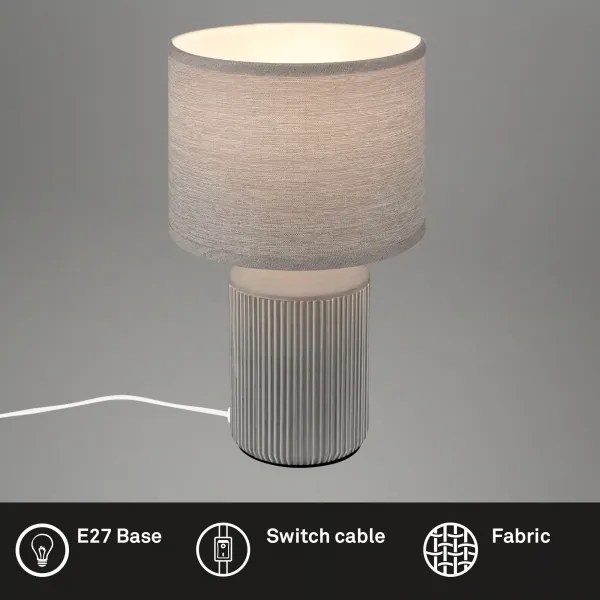 Brilo - Stolová lampa INO 1xE14/10W/230V šedá