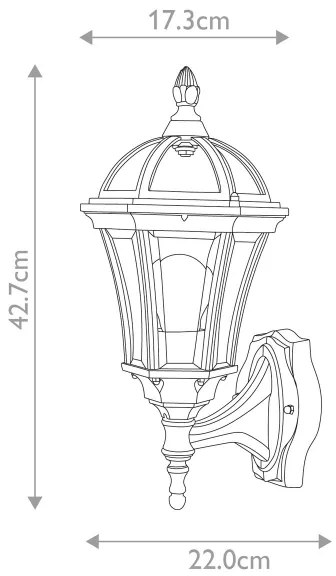 Garden Zone - Vonkajšie nástenné svietidlo LEDBURY 1xE27/100W/230V IP44