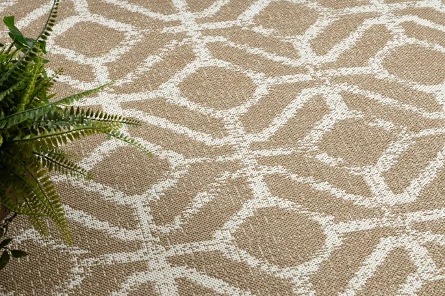 Koberec SIZAL FLAT 48957265 geometrický ROMBY naturálny / béžový