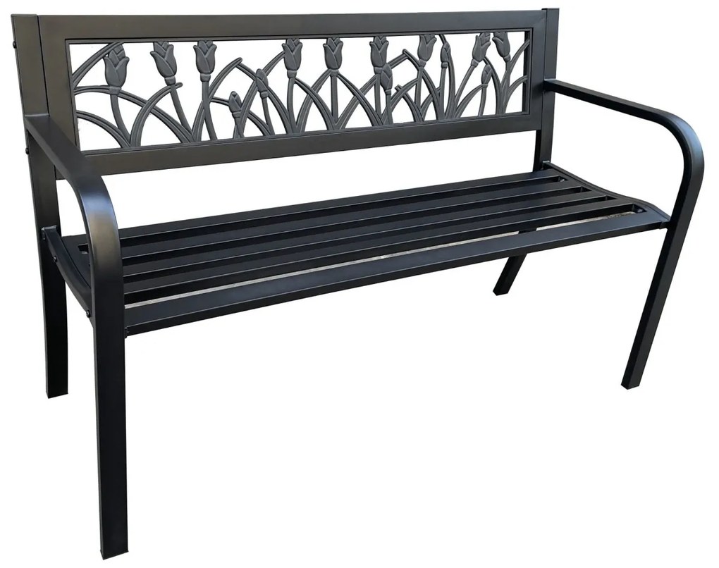 Záhradná lavička LISSA čierna