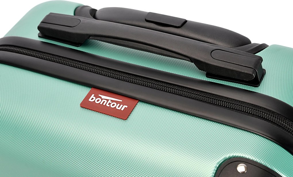 Kabínový kufor na 4 kolieskach 55x39x20cm púdrovo zelená farba