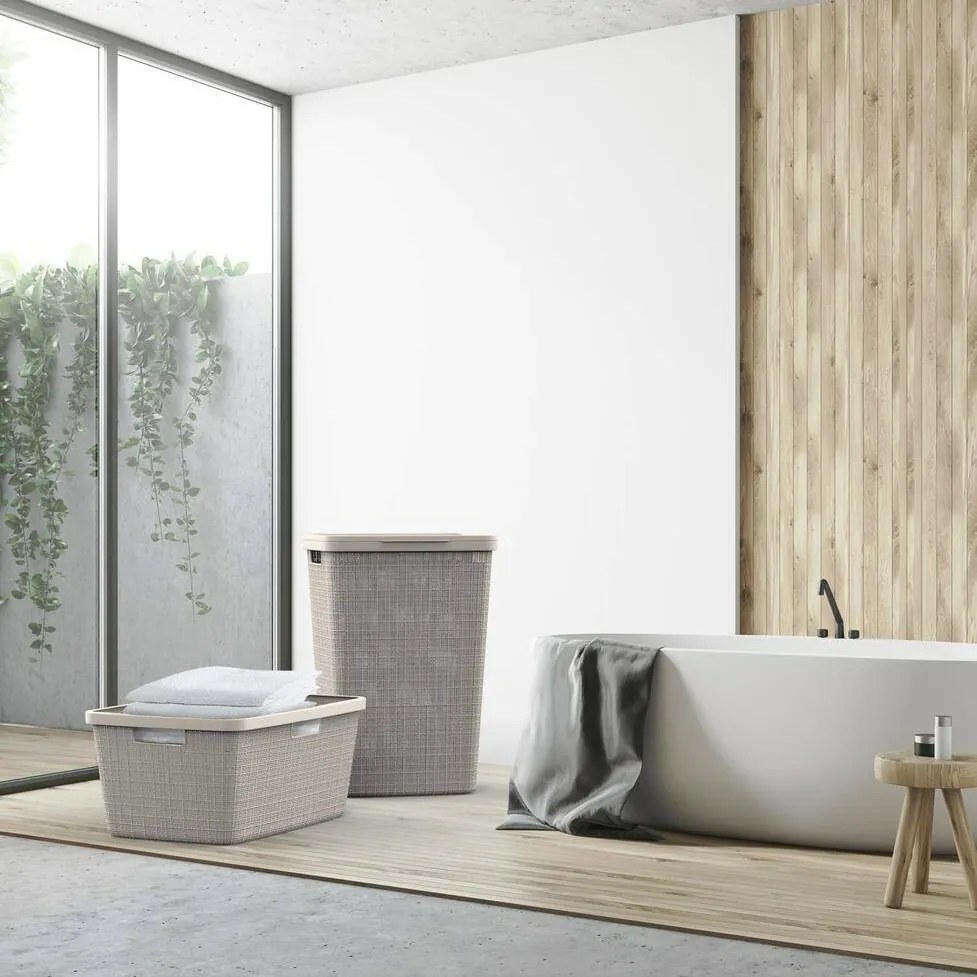 Curver Kôš na čistú bielizeň Jute 46 l, taupe