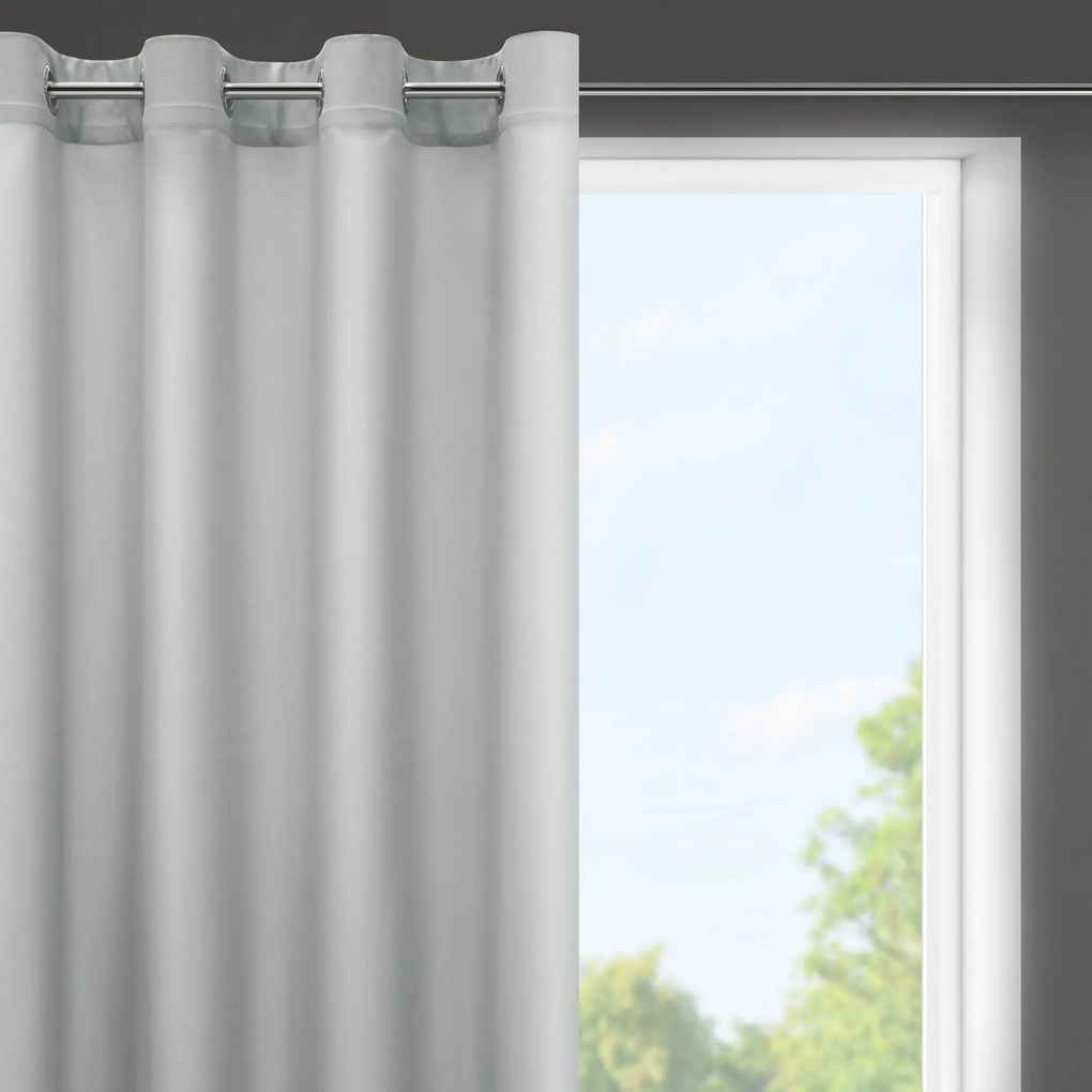 KRÁTKY ZÁVES NA KRÚŽKOCH RITA 140X175 CM SIVÁ