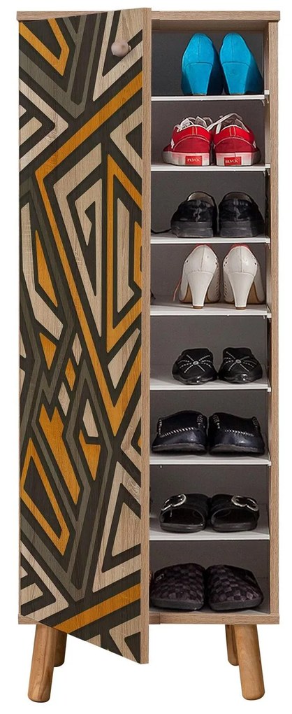 Predsieňová zostava Beside 27 (dub sonoma + antracit). Akcia -18%. Vlastná spoľahlivá doprava až k Vám domov. 1093991