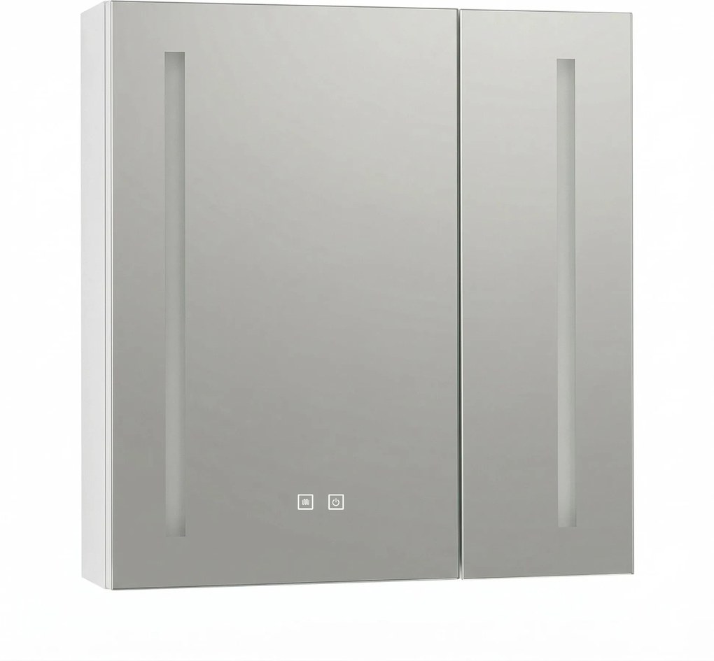 Rea Rea, LED zrkadlová skrinka s osvetlením 60x65cm, M1015-60, šedá-biela, REA-M0102