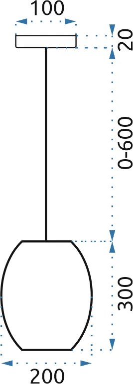 Toolight - Chrómovaná sklenená závesná lampa 1xE27 60W APP564-1CP, chrómová, OSW-09670