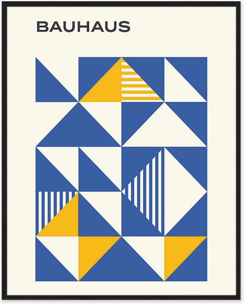 Nástenná dekorácia v ráme Bauhaus Blue Poster