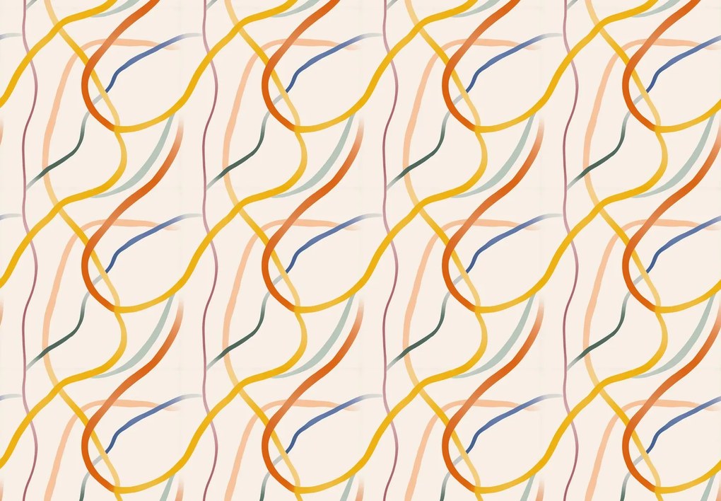 Fototapeta - Minimalistické farebné línie (147x102 cm)