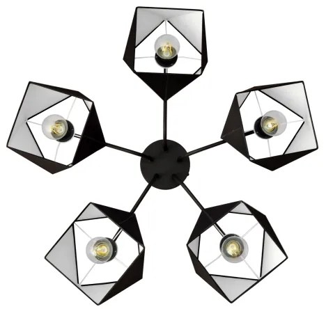 Luster ADAMANT 5xE27/15W/230V čierna
