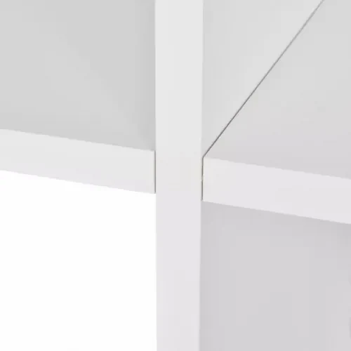vidaXL Regál na knihy/policový regál v tvare schodov 142 cm, biely-