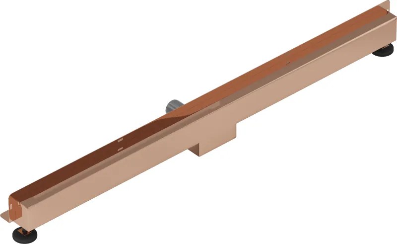 Mexen Flat Wall, sprchový žľab na stenu 2v1, 110 cm, ružové zlato, 1630110