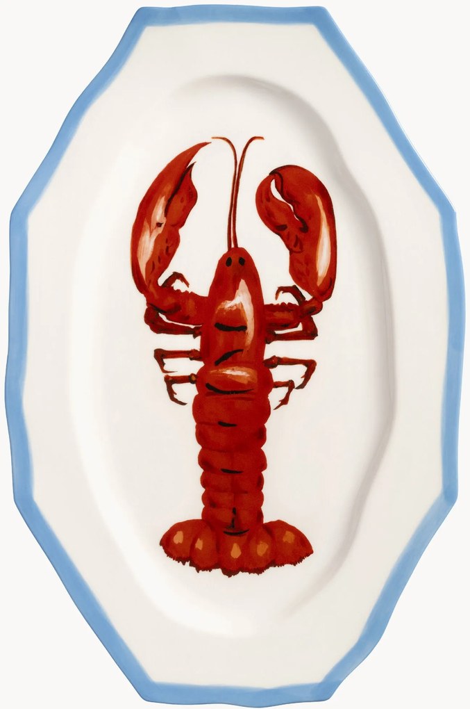 Ručne maľovaný servírovací tanier Sirène