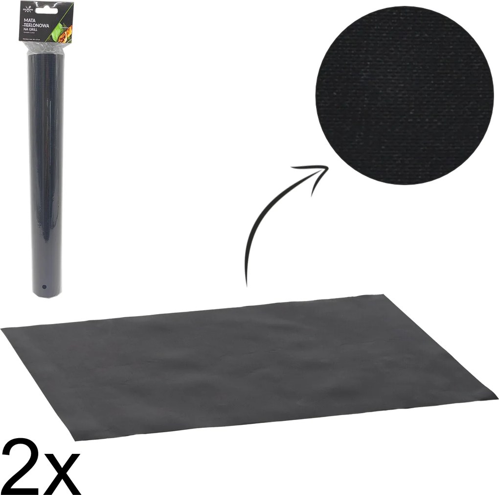BBQ Meeting SADA 2 TEFLÓNOVÝCH GRILOVACÍCH PODLOŽIEK NA GRILOVANIE 40 x 33 CM *1596