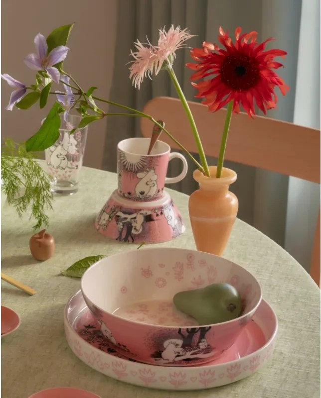 Hrnček Moomin Love 0,3l, ružový / 30. výročie, darčekový box