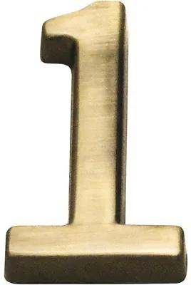 Domové číslo "1" bronz česaný 10 cm