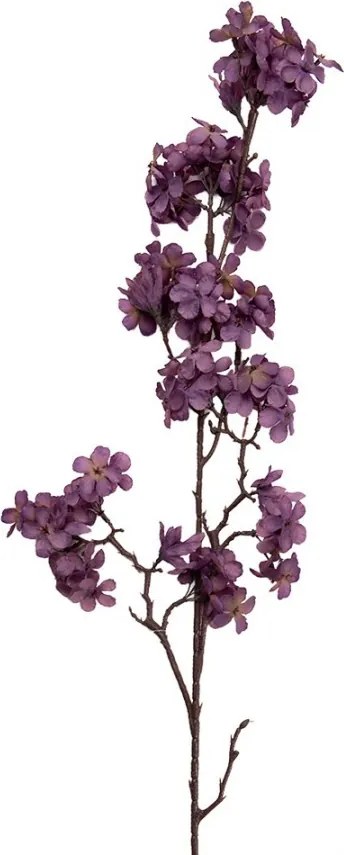 Dekorácia umelá vetvička s fialovými kvetmi - 10*7*98 cm