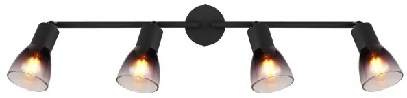 Globo 54312-4 - Bodové svietidlo SATELLA 4xE14/25W/230V čierna