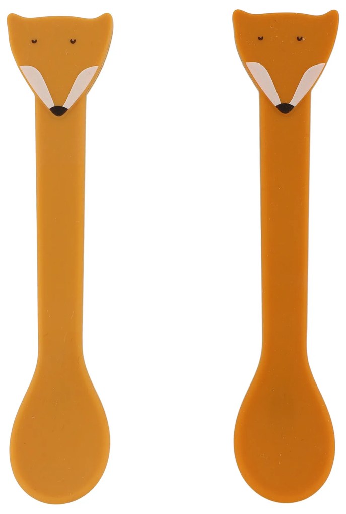 Detské silikónové lyžičky 2 ks Mr. Fox