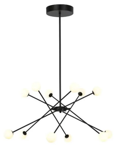 Klausen 149003 - LED Luster na tyči WHISTLE 12xLED/3W/230V čierna