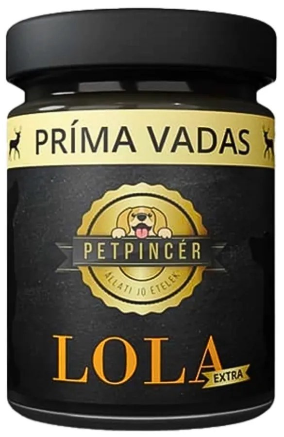 Petpincér Menu z diviny pre psov s obsahom 80% mäsa 300 g, Petpincér Lola Extra