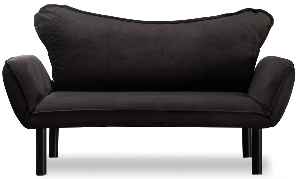 Rozkladacia pohovka dvojsed Chatty (čierna). Akcia -14%. Vlastná spoľahlivá doprava až k Vám domov. 1062619