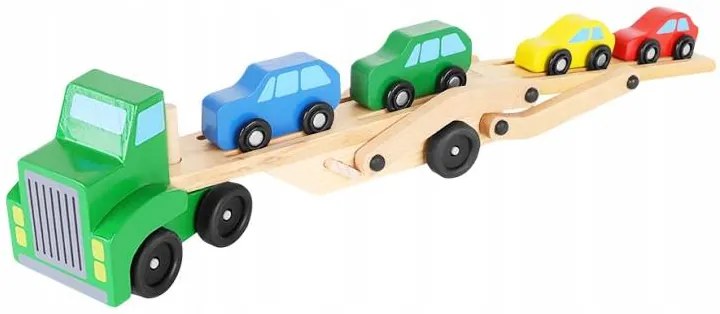 Kruzzel 9353 Ťahač s návesom na prepravu áut 32 cm