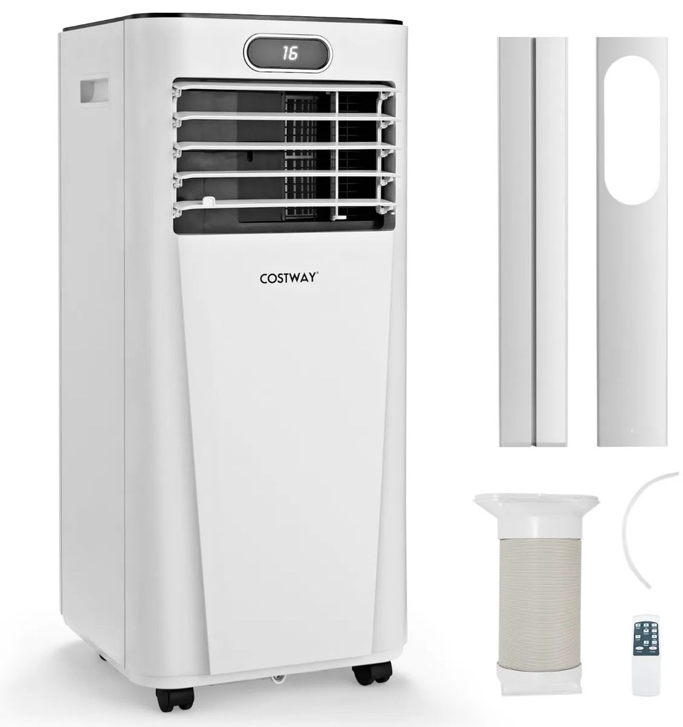 4 v 1 Prenosná klimatizácia 7000 BTU Chladenie a vetranie a odvlhčovanie 16 ℃~32 ℃ Biela