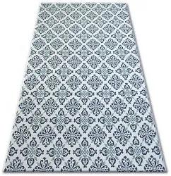 styldomova Šnúrkový koberec sizal color 19246/969 kvety biely