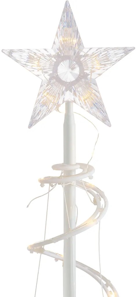 Vianočný stromček biely vrátane LED IP44 - Puno