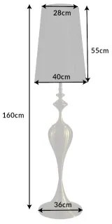 Stojaca lampa 41526 Lux III Čierna-zlatá  - Komfort-nábytok