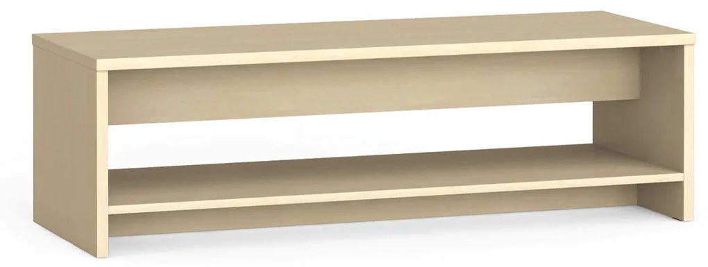 Šatníková lavica s policou na topánky, zosilnená, 1500 mm, breza