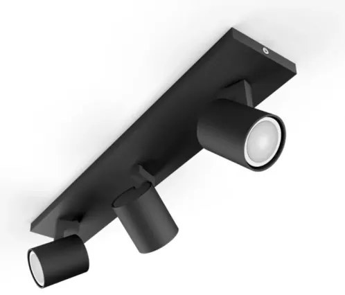 Philips - LED Stmievateľné bodové svietidlo Hue RUNNER 3xGU10/4,2W/230V + DO čierna