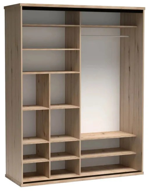 Šatníková skriňa Moderno so zrkadlom 179 cm dub Artisan